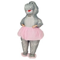 Costumes gonflables pour adultes d'hippopotames Costume gonflable rose et gris Costume complet d'hippopotame