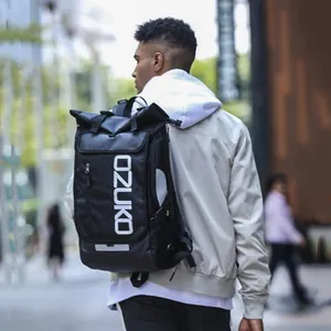 Ozuko-Sac à dos personnalisé pour ordinateur portable, sac à dos de randonnée et de sport étanche avec logo personnalisé, 8020