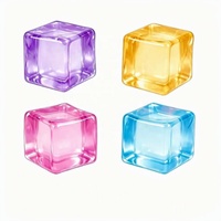 Jouet de décompression créatif en TPR de haute qualité, motif fluide cube de glace, à pétrir, avec musique