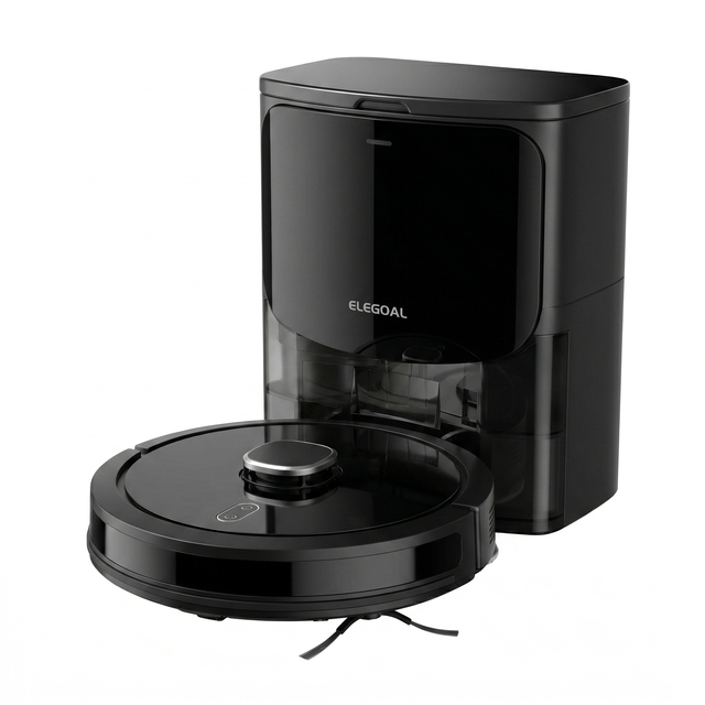ELEGOAL RP91 15000Pa 5200 MAh LiDAR Navigation App Control Self-emptying Dock Dry Wet Robot Vacuum Cleaner Mop Combo