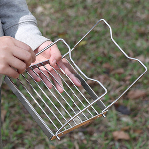Outdoor Edelstahl <span class=keywords><strong>Camping</strong></span> Grill Tragbare faltbare Racks Brenner Herd Stand Picknick Koch ausrüstung Barbecue Brazier Stand - Product Image 6