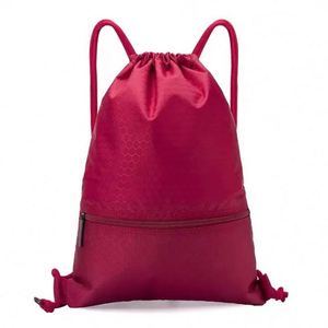 Mochila con Cordón Ajustable OEM, Poliéster 420D, Impermeable, con Bolsillo con Cremallera, Unisex, Deportiva, Informal, Diseño de Logotipo Personalizado - Product Image 2