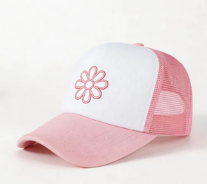 Gorras de béisbol personalizadas con estampado integral estilo western para adultos, gorras publicitarias con visera curva de malla, gorras trucker con visera curva tipo A-frame. - Product Image 4