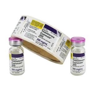 Private adhesive PP Masteron100mg/ml steroid injections and tablets vial label