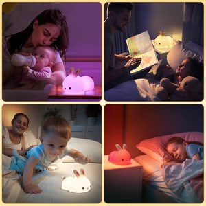 Kids Gifts Easter Night Light PVC Rabbit Vinyl <strong>Hare</strong> Plastic Silicon Bunny <strong>Lamp</strong> Custom Bunny Light - Product Image 6
