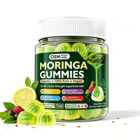 Gummies de Moringa 13-en-1 Superaliment Saveur Fraise Énergie Soutien Immunitaire Antioxydant Curcuma Ashwagandha