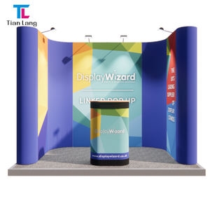 Cabina de exhibición curva elástica impresa personalizada TianLang, cabina de exhibición de tela de mercancía 10x10, cabina de exhibición comercial - Product Image 4