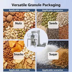 Machine d'emballage verticale automatique pour bonbons gélifiés, sel, lait et granulés en sachets plastiques - Product Image 3