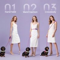 Accessoires pour animaux de compagnie, fournitures pour chiens en gros, laisse de dressage de luxe en nylon réglable et agrandie, laisse-cordon pour chien, laisse pour chien mains libres