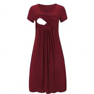 2020 en gros Personnalisé Nouvelle arrivée D'allaitement Maternité <span class=keywords><strong>Vêtements</strong></span> D'allaitement Enceinte Allaitement Robe Premama Porter Des <span class=keywords><strong>Vêtements</strong></span> - Product Image 4