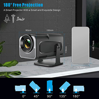 Ihomelife Android 13 Projecteur extérieur pour la maison 4K 200 ANSI Lumens 36000+ Jeux Console de jeu portable intelligente Mini portable
