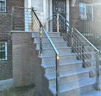 Modernes Design Edelstahl Außenbereich Villa Garten Balustrade Treppen-Seilgeländer Rostbeständig Maßgefertigte Größen