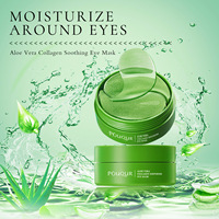 Masque Hydratant Bio pour les Yeux à l'Aloès et à l'Acide Hyaluronique, Patchs Anti-rides et Anti-cernes en Feuille de Collagène Végétalien