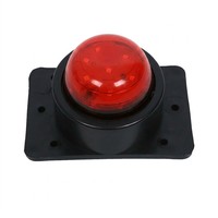 Feu de position latéral LED rond avec patin de fixation en caoutchouc, lentille diamantée, rouge, ambre, blanc, 12V 24V, pour camion, remorque, fourgonnette, poids lourd, étanche