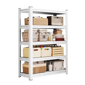 Estanterías de Almacenamiento para el Hogar de Acero sin Pernos, Ajustables, con Protección contra la Corrosión, 5 Niveles, Apilables para Garaje, Fácil Montaje - Product Image 1