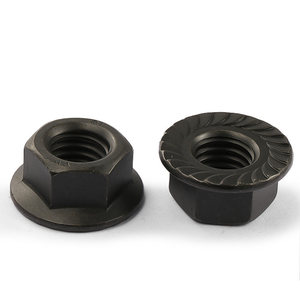 Tuerca de brida GB6177, zincada, hexagonal, dentada, antiaflojamiento, rosca fina derecha, Clase 4.8 6.8 M5 M6 M8 M10, uso general/pesado - Product Image 1