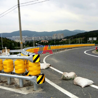 Barreras Giratorias de Seguridad Vial, Duraderas y Personalizables, Viga Q235B, Rodillo de Espuma EVA/PU, Barrera de Tráfico, Guardrail, Bolardo, Diamante