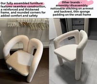 Menschenförmiger Sessel Moderner Minimalistischer Wohnzimmer-Loungesessel Designer-Sofa Luxuriöses Metall-Heimsofa