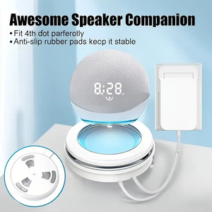 Soporte de Escritorio para <span class=keywords><strong>Amazon</strong></span> <span class=keywords><strong>Echo</strong></span> Dot <span class=keywords><strong>4</strong></span>ª/5ª <span class=keywords><strong>Generación</strong></span>, Luz LED RGB, Accesorios para Altavoces Inteligentes para el Hogar, Soporte para Altavoz con Almacenamiento de Cables - Product Image 3