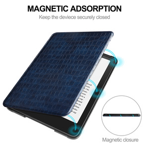 Étui de protection haut de gamme en cuir de crocodile pour <span class=keywords><strong>Kindle</strong></span> 7 pouces 2024 et <span class=keywords><strong>Kindle</strong></span> <span class=keywords><strong>Paperwhite</strong></span> 12 - Product Image 2