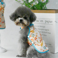 Vêtements pour chiens de luxe, broderie de phénix, cheongsam chinois, vêtements de créateur, été, coton/polyester écologique, manteaux et vestes en gros