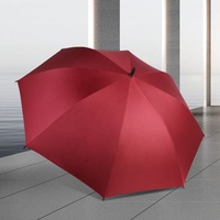 Parapluie droit en fibre de verre coloré de 27 pouces, coupe-vent, semi-automatique, ouvert, grand parapluie de golf protégé contre les UV, logo de voiture