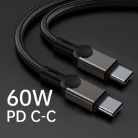Cable de Carga Rápida USB C a Tipo C PD3.1 60W/240W, Cable USB-A de Supercarga de 100W, Cable de Datos de 1m 2m para Teléfono Móvil y Portátil
