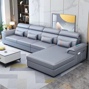 Bán Buôn Nhà Máy Vui Vẻ Tổ Hiện Đại Phòng Khách Sofa Góc L-Hình Dạng Sofa Bên Bảng Vải Khung Gỗ Sofa Bộ Đồ Nội Thất - Product Image 1