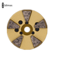 Disque abrasif trapezoïdal à dos rond pour le meulage du béton, outils de ponçage, OEM disponible, haute dureté avec 3 trous