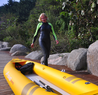 Kayak gonflable de pêche Mako en PVC personnalisé en usine pour une personne seule 390 bateaux portables bateau de pêche 1 pièce bateau à côtes