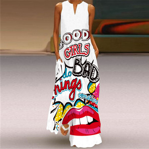 Maxi <span class=keywords><strong>abito</strong></span> floreale con stampa a farfalla da donna <span class=keywords><strong>estivo</strong></span> senza maniche con scollo a V da donna ampio <span class=keywords><strong>abito</strong></span> lungo <span class=keywords><strong>estivo</strong></span> <span class=keywords><strong>taglie</strong></span> <span class=keywords><strong>forti</strong></span> - Product Image 3