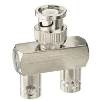 Adaptateur BNC BNC 1 mâle vers 2 femelles Y Splitter Adaptateur coaxial audio - 2 sorties BNC pour SDI, HD-SDI, CCTV, séparateur vidéo