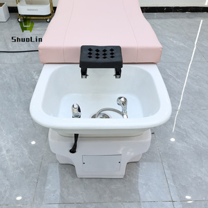 Salon-Spa Kunstleder-Shampoo-Liege mit Wasserzirkulation Umwandelbar in Massageliege Schwarz Multifunktional Thai-<span class=keywords><strong>Massage</strong></span> - Product Image 5