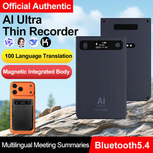 Enregistreur vocal intelligent T8 64 Go FS avec application IA ChatGPT-4, modèle T8, activation BT, transcription WAV, résumé, traduction linguistique, aimant intelligent - Product Image 2