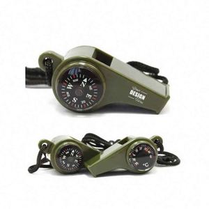 Personalized Acrylic Heart-Shaped 3-In-1 Emergency Whistle With Compass <b>Thermometer</b> Lanyard for <b>Outdoor</b> Adventures & Survival - Product Image 1