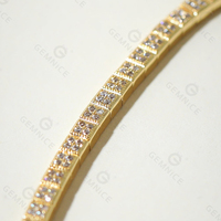 Bracelet Gemnel Fashion and Minimalsit Jewelry en argent sterling 925 plaqué or, serti de zircon scintillant