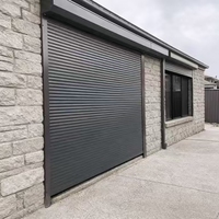 Porte à enroulement électrique européenne en alliage d'aluminium, extérieure, résidentielle, commerciale, automatique, télécommandée, taille personnalisable
