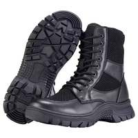 Bottes tactiques mi-hautes pour hommes, respirantes, d'entraînement, avec fermeture éclair, antidérapantes, embout renforcé, pointures 38-48
