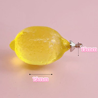 Accessoires de bijoux et de jeu 3D en forme de citron, pendentifs faits main DIY, assortis aux accessoires pour cheveux
