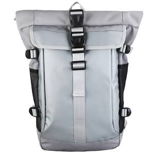 Custom Trendy Waterproof <b>Roll</b> <b>Top</b> <b>Backpack</b> Sports Travel Gym Bag Laptop Compartment Bags Men <b>Backpack</b> - Product Image 4
