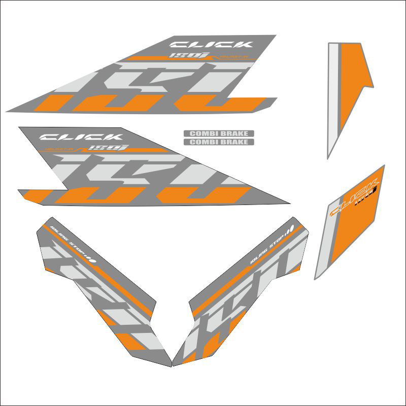 Декоративная наклейка на мотоцикл, Виниловая наклейка на весь корпус для honda click 150i