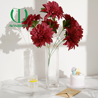 Buket Bunga Dahlia Tiruan Premium untuk Dekorasi Pernikahan, Dekorasi Panggung Pernikahan, Dekorasi Rumah, dan Festival