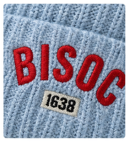 Bonnet tricoté unisexe à bord incurvé brodé, style rétro preppy, texte alphanumérique en acrylique, chaud pour l'automne/hiver