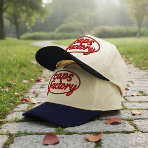 Gorra de Béisbol de Cinco Paneles con Visera Curva, Color Personalizado, Transpirable, de Algodón, con Logotipo Bordado en 3D, de Dos Tonos, para Hombre y Mujer - Product Image 1