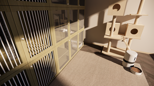 Toptan yeni tasarım lüks kedi Villa ile tasarım çok seviyeli kedi otel tasarım kullanılan kedi kafesleri satılık - Product Image 3