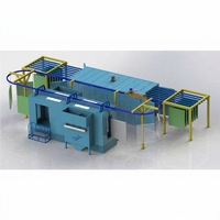 Ligne de production de peinture en poudre par lots pour tuyaux en acier avec cabine de pulvérisation et four à chauffage au gaz, facile à utiliser