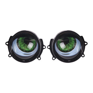 LELANPU Lente de Proyector Decorativa de Niebla de 3 Pulgadas, Lámpara Programable de 1W 12V, <span class=keywords><strong>Ojos</strong></span> de <span class=keywords><strong>Demonio</strong></span> Dinámicos Intermitentes para Coche, Bombilla LED para Faros Delanteros - Product Image 1