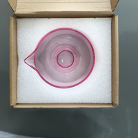 Support en verre rose 500 ml en borosilicate transparent, style Japandi, pour outils à thé Matcha japonais et tasse à jus