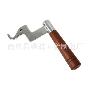 Manija para Chimenea Yaohang, Madera Maciza Marrón Rojizo, Acero Inoxidable, Estilo Moderno y Simple para Puerta de Chimenea - Product Image 3
