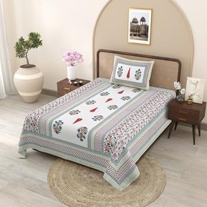 Parure de lit simple imprimée personnalisable de qualité export, 1 housse de coussin, housse de couette en coton 300 fils, écologique toutes saisons - Product Image 3